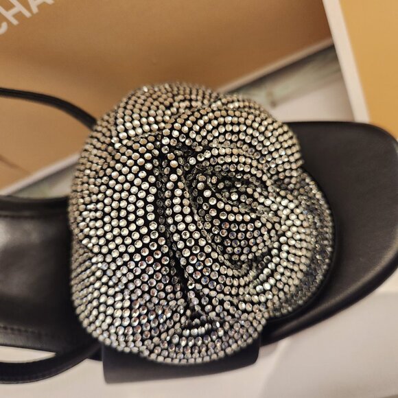 Michael Kors Black "Elodie" Heeled Sandals. NIB. Size 11. Customer return. - Picture 5 of 14